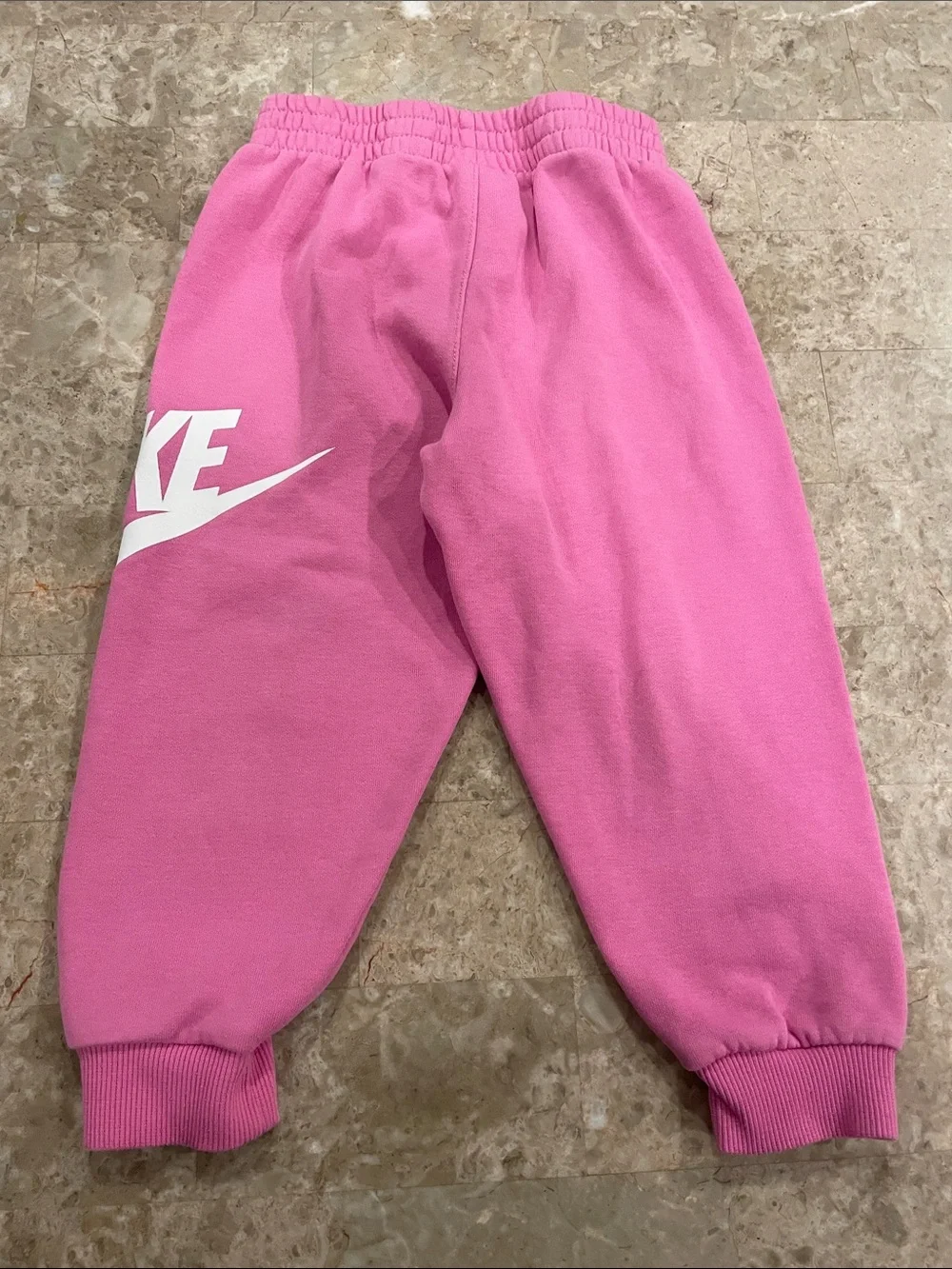 Nike Kids Pink Sweat Joggers with White Logo